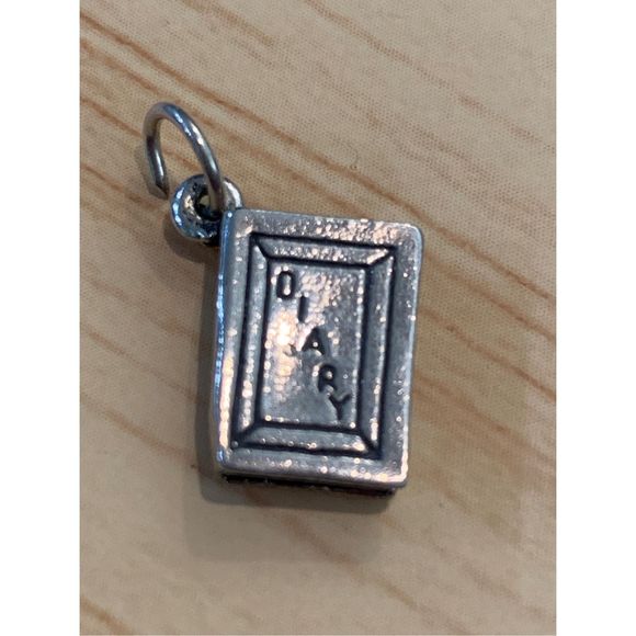 Diary Sterling Silver Jewelry Charm #book #writing